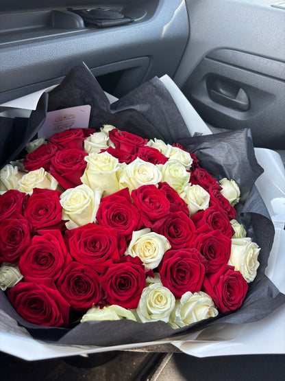 stijlvolle rozenboeketten in zijn eenvoud