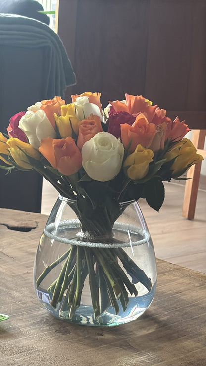 stijlvolle rozenboeketten in zijn eenvoud